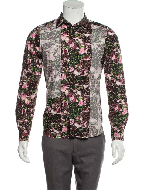 givenchy floral collar shirt|Shirt in floral jacquard .